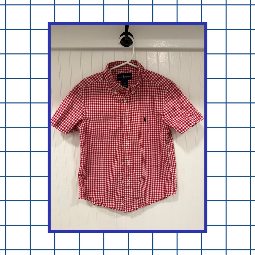 Ralph Lauren Kids Red Checkered Button Down Shirt [Little Boy Size 6]